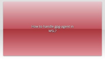 How to handle gpg-agent in WSL?