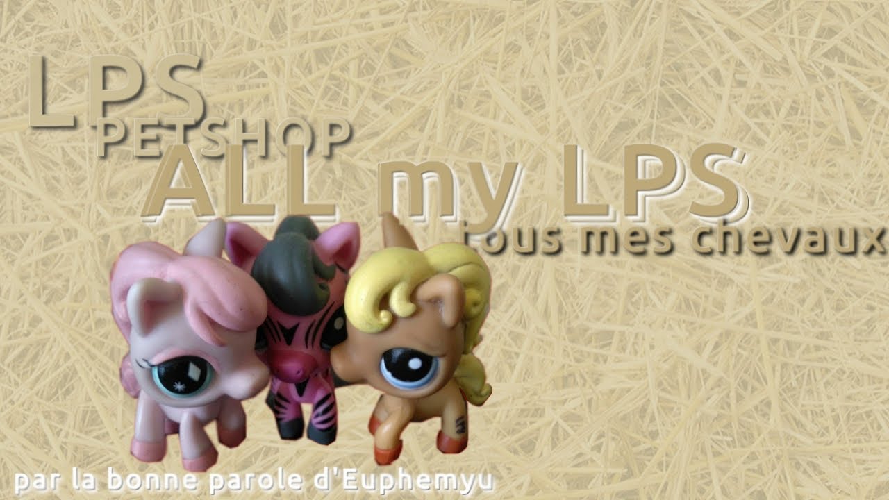 Figurine Littlest Pet Shop (LPS) Cheval N°587 - Hasbro - Occasion - Univers Animaux