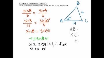 PC - 6.1 Example 4 - The Ambiguous Case (SSA) No Solution