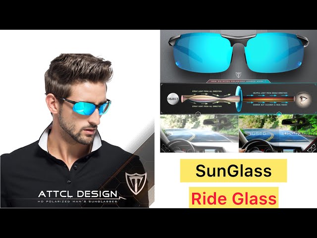 ATTCL Men's Fashion Driving Polarized Sunglasses for Men Al-Mg metal Frame  
