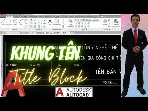 Video Cách tạo nhanh khung tên bản vẽ chi tiết bài tập lớn... - youtube