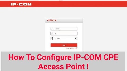 HOW TO CONFIGURE IP COM P2P DEVICE | ip com access point setup