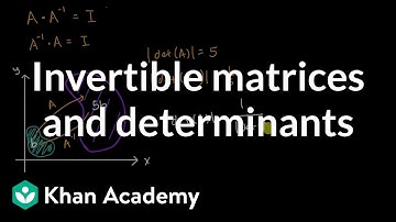 Invertible matrices and determinants | Matrices | Precalculus | Khan Academy