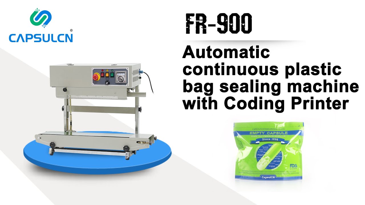 Automatic Continuous Plastic Bag Sealing Machine with Coding Printer F