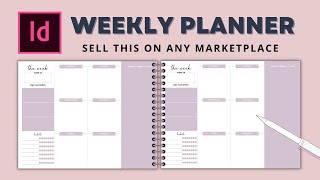 SIMPLE WEEKLY PLANNER INDESIGN TUTORIAL FOR BEGINNERS