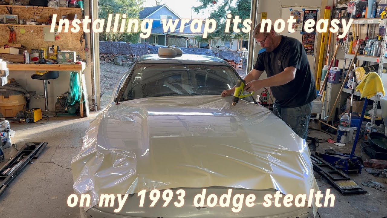 First time installing wrap on a car. Its not as easy as it looks.