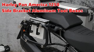How To Install Harley Pan America 1250 Right Side Bracket Aluminum Tool Boxes screenshot 3