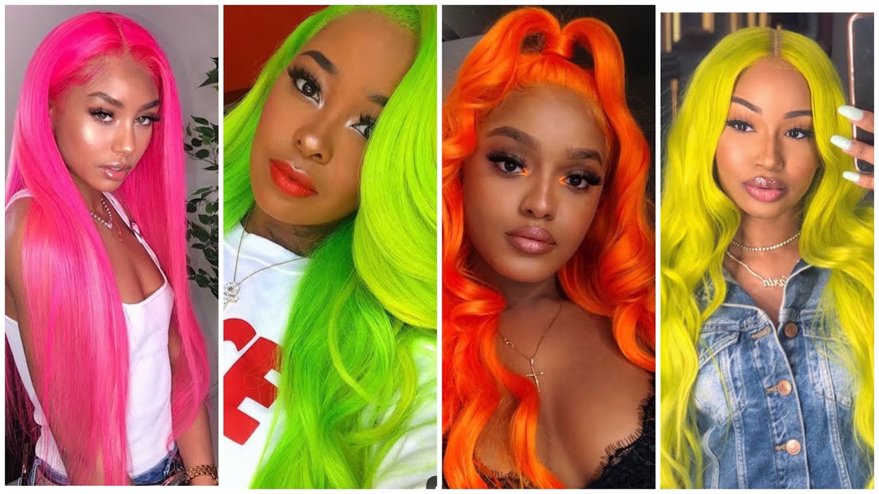 SLAYED NEON WIGS COMPILATION 2019 💚
