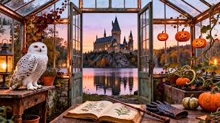 Hogwarts Greenhouse at Sunset 🍂 Harry Potter Magical Music & Halloween Ambience