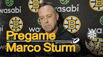 Marco Sturm talks before the B's kick off the '26-'26 season @ WSH