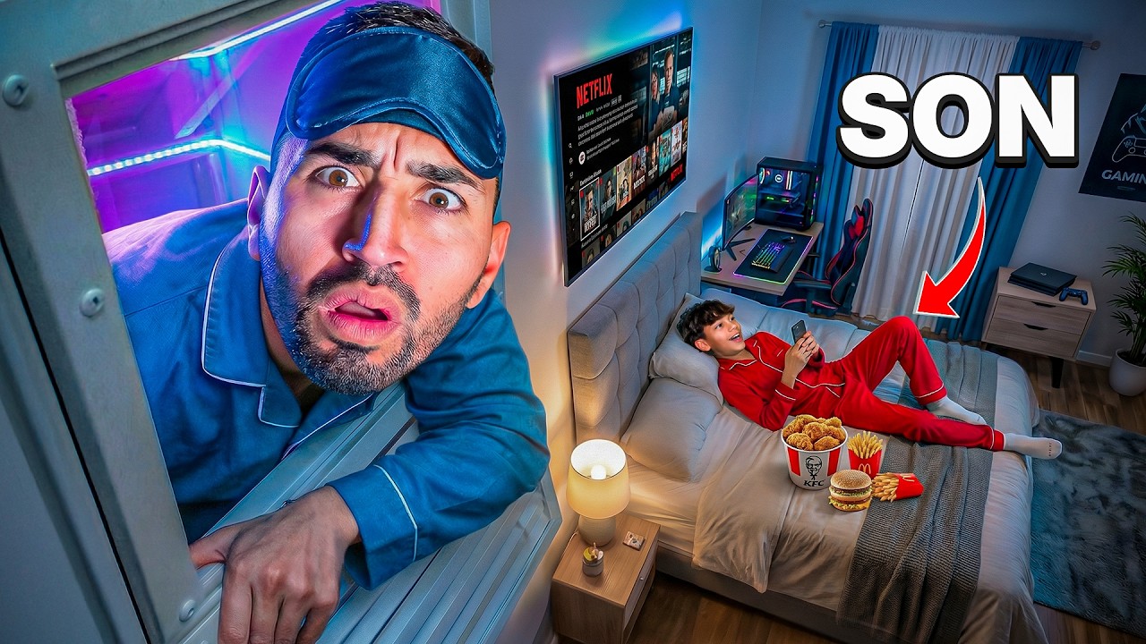 I SECRETLY Lived in my Sons Bedroom - YouTube