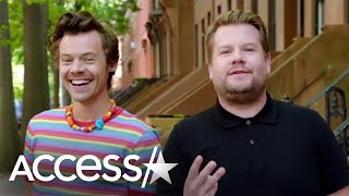 Harry Styles \& James Corden Make $300 Music Video In NYC Apartment