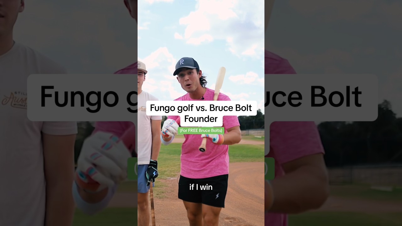 I played fungo golf for a pair of FREE Bruce Bolts… baseball YouTube