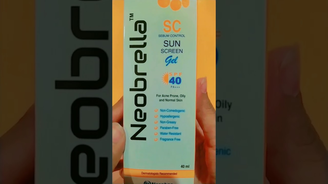 Neobrella sunscreen gel spf40 for acne prone for oily & normal skin suitable sunscreen.