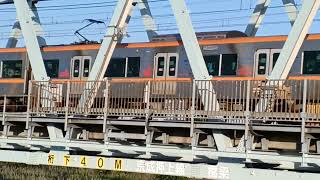 京成3100形3157編成01K成田スカイアクセス線経由アクセス特急成田空港行き荒川鉄橋通過