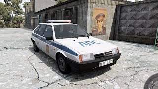 BeamNG.drive - VAZ LADA 2109 1.5L ДПС Милиция 2001 - Car Show Test Drive Crash .