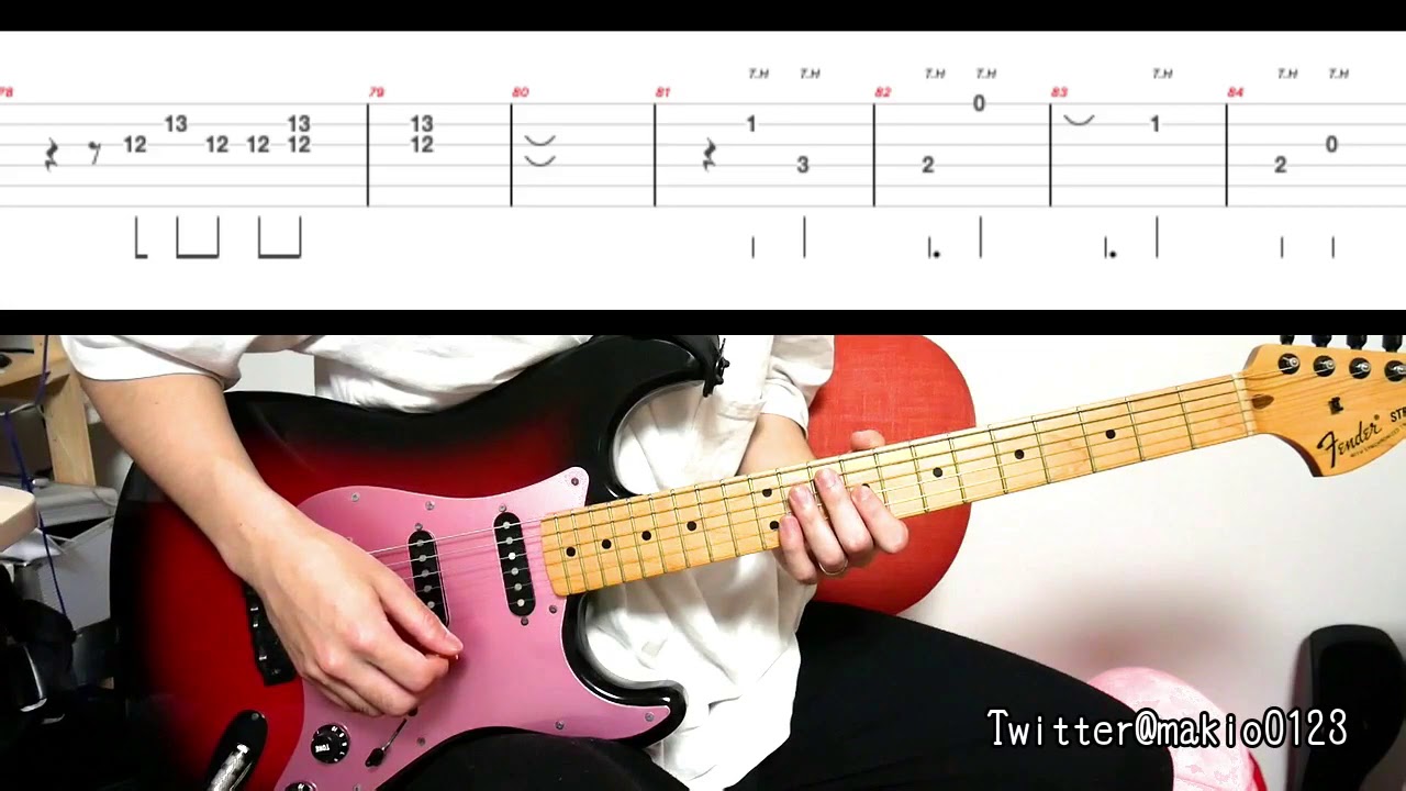 らしさ バッキングギターtab譜付き テンポ遅めなので練習用にどうぞ Rashisa Backing Guitar Cover Youtube