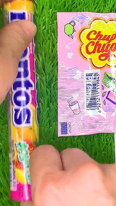 ASMR Unpacking Video Mentos Chupa Chups Fizzy Drinks Strawberry & Milk