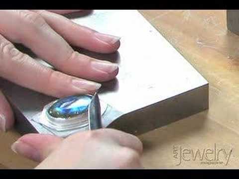 Art Jewelry - Setting a cabochon in a bezel part 3