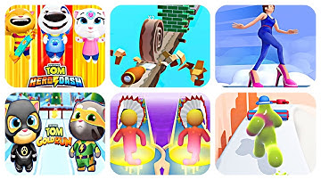 Tom Hero Dash, Giant Rush, Talking Tom Gold Run, Blob Runner 3D, High Heels, Spiral Roll Part 81
