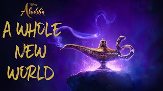 Mena Massoud & Naomi Scott - A Whole New World (Aladdin 2019) || Lyrics Video