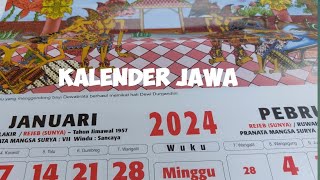 'JAVA' CALENDAR 2024 Complete with Good and Bad Days
