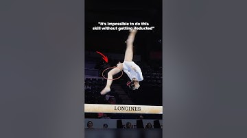 Is she the only gymnast who can do this skill with a straight knee?🤔 #gymnastics #perfect #beam