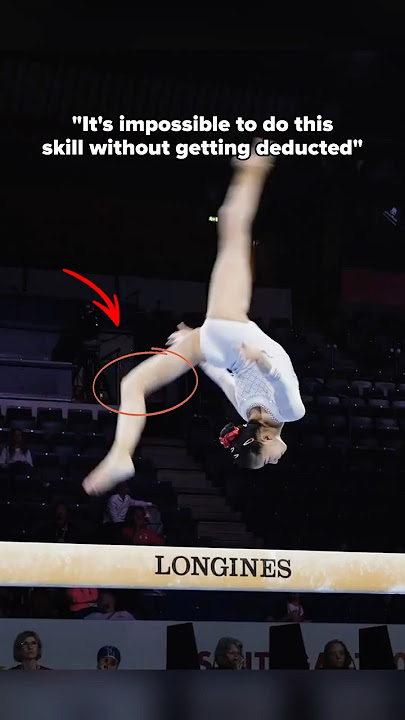 Is she the only gymnast who can do this skill with a straight knee?🤔 #gymnastics #perfect #beam