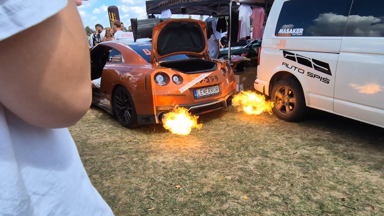 Flame spitting GTR`s -  Beachbar Autoshow 10.8.2024 [2k]