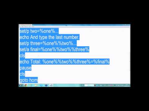 How to make a calculator using notepad