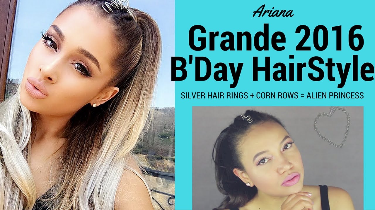 Silver Ring Cornrows Ariana Grande Alien Princess Hairstyle Hair Rings