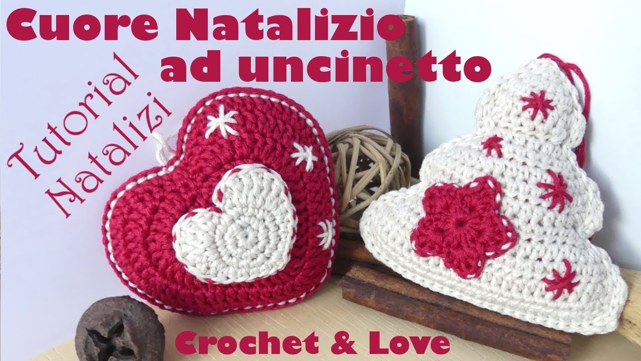 Decorazioni Natalizie Uncinetto Tutorial.Decorazioni A Cuore Per Natale Ad Uncinetto 3 In 1 Tutorial Natalizi Sub Eng Y Esp Youtube