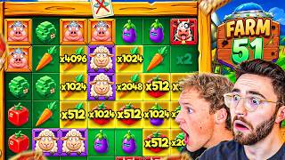 SUPER BONUSES ON FARM 51 SLOT WERE PAYING HUGE!! (MASSIVE MULTIS)