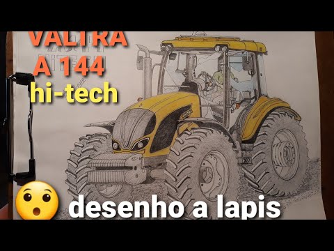 COMO DESENHAR UM TRATOR VALTRA A 144 HI-TECH A LAPIS MANUAL 