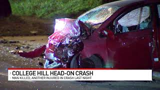 1 dead, 1 hurt in head-on crash in College Hill