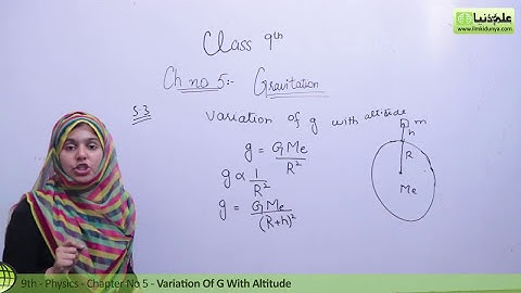 Matric part 1 Physics, ch 5, Variation of G with Altitude -Ch 5 Gravitation - 9th Class Physics