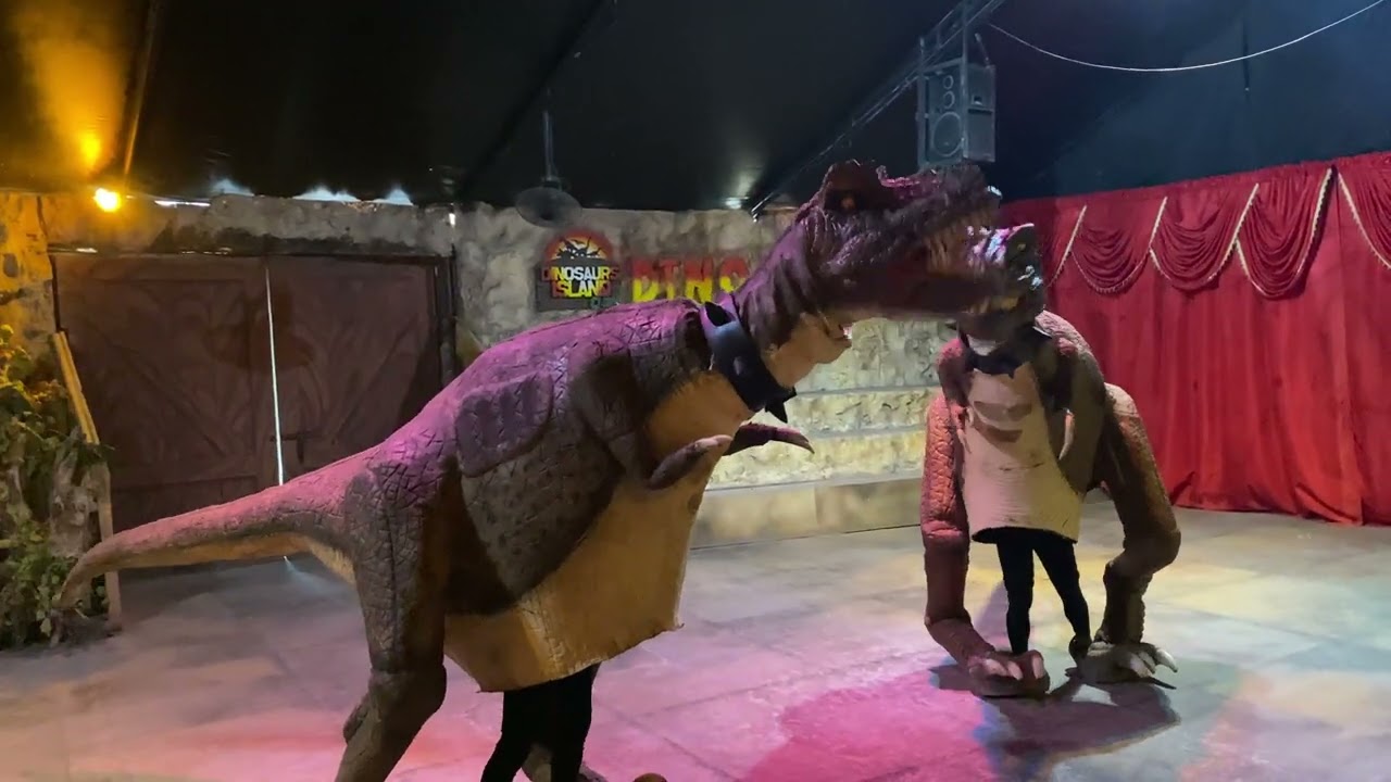 Dancing dinosaurs in Clark, Pampanga
