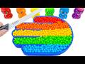 Satisfying Video | How To Make Rainbow Hand Bathtub With Mixing Beads Cutting ASMR | Magic Sand B