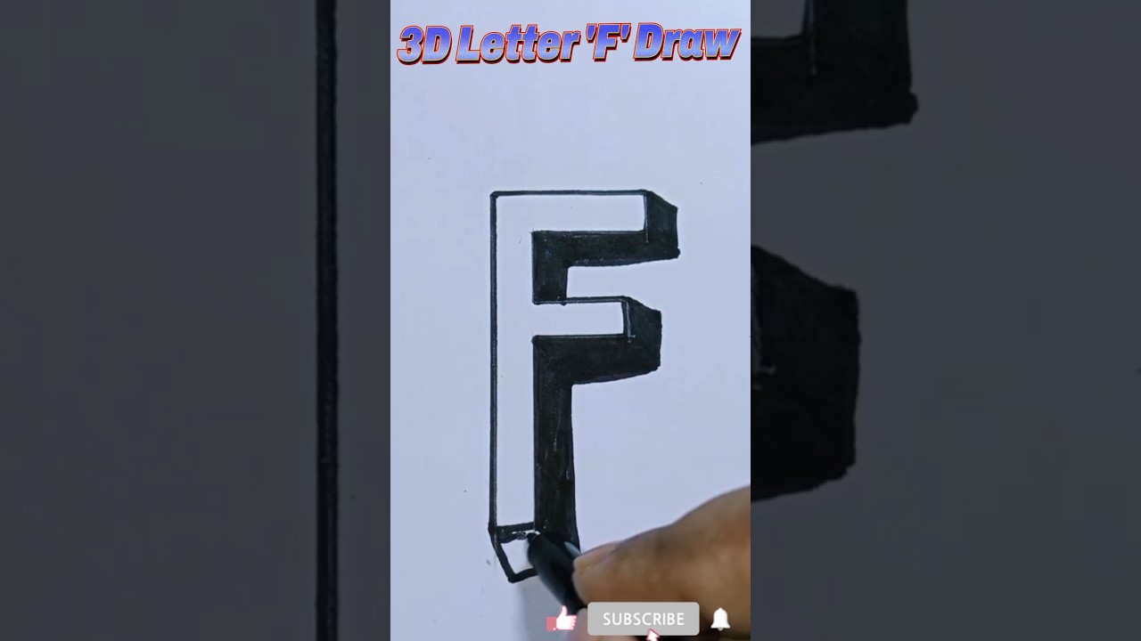 How to draw letter F 