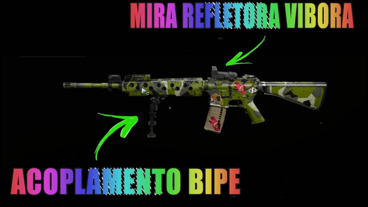 COMO GANHAMOS ACOPLAMENTO BIPÉ E MIRA REFLETORA VIBORA CALL OF DUTY ...
