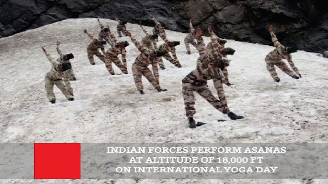 Indian Forces Perform Asanas At Altitude Of 18,000 Ft On International Yoga Day