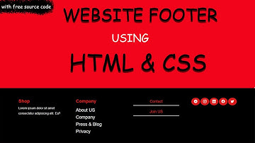 website footer design | creating a footer in html