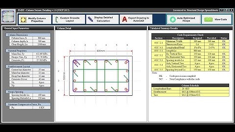 Column Seismic Detailing (CSD v.1.0)