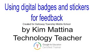Digital Badges and stickers for Feedback
