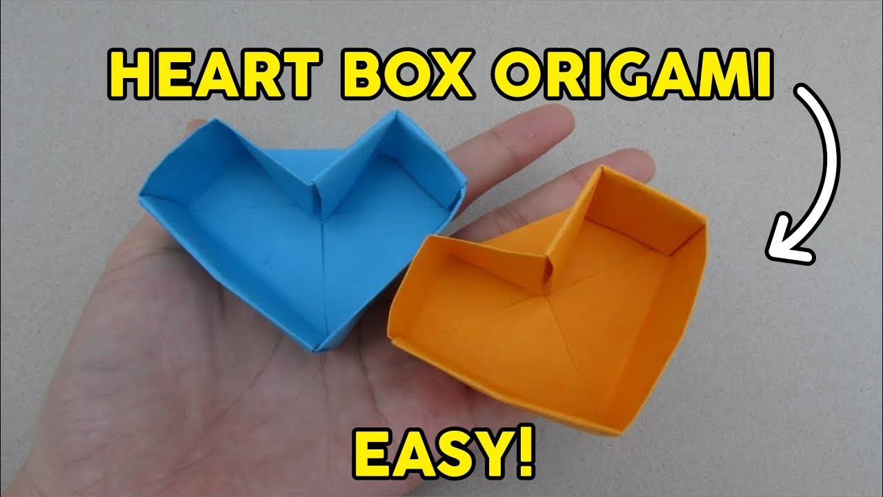  CARA  MEMBUAT  WADAH ORIGAMI  BENTUK HATI LOVE  BOX  ORIGAMI  