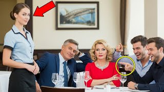 картинка: Высокомерная семья миллионеров издевалась над официанткой, а на следующий день она вошла, став вл...