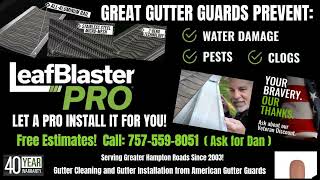Gutter Guard Protection! Call: 757-559-8051 ( Ask for Dan ) Veteran Discount! Greater Hampton Roads