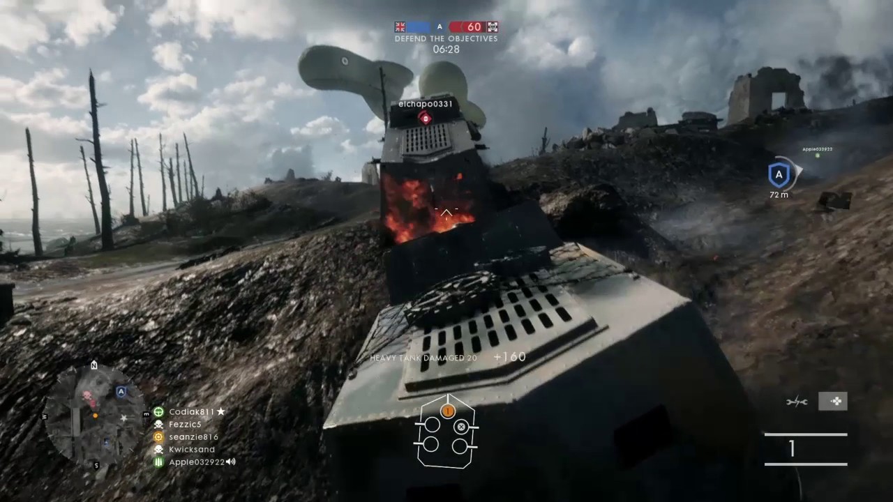 Defensive tank battlefield 1 YouTube