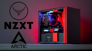 Red and Black No RGB Mini ITX Build in NZXT H210i with not so mini Hardware! RTX 3070 Ryzen 5 5600