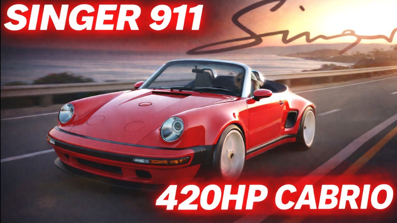 Porsche 911 Carrera Cabriolet, переосмысленный компанией Singer, — шедевр с открытым верхом мощно...
